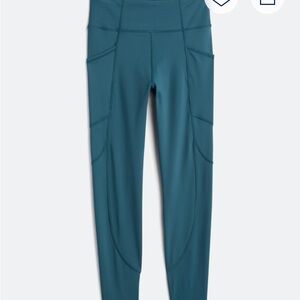 Reactive Teal High-Waisted Leggings